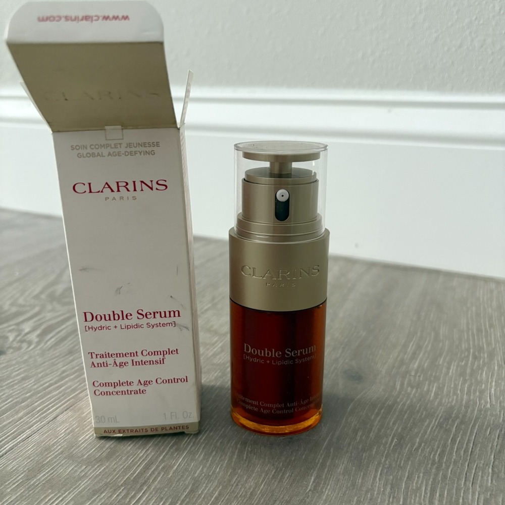 NWB Clarins Paris Double Anti Age Complete Age Control Concentrate Serum 1 Fl Oz